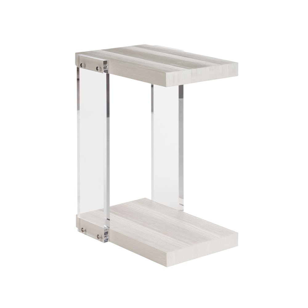St Kitts Accent Table In White Sand Color