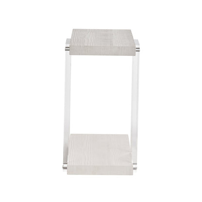St Kitts Accent Table In White Sand Color