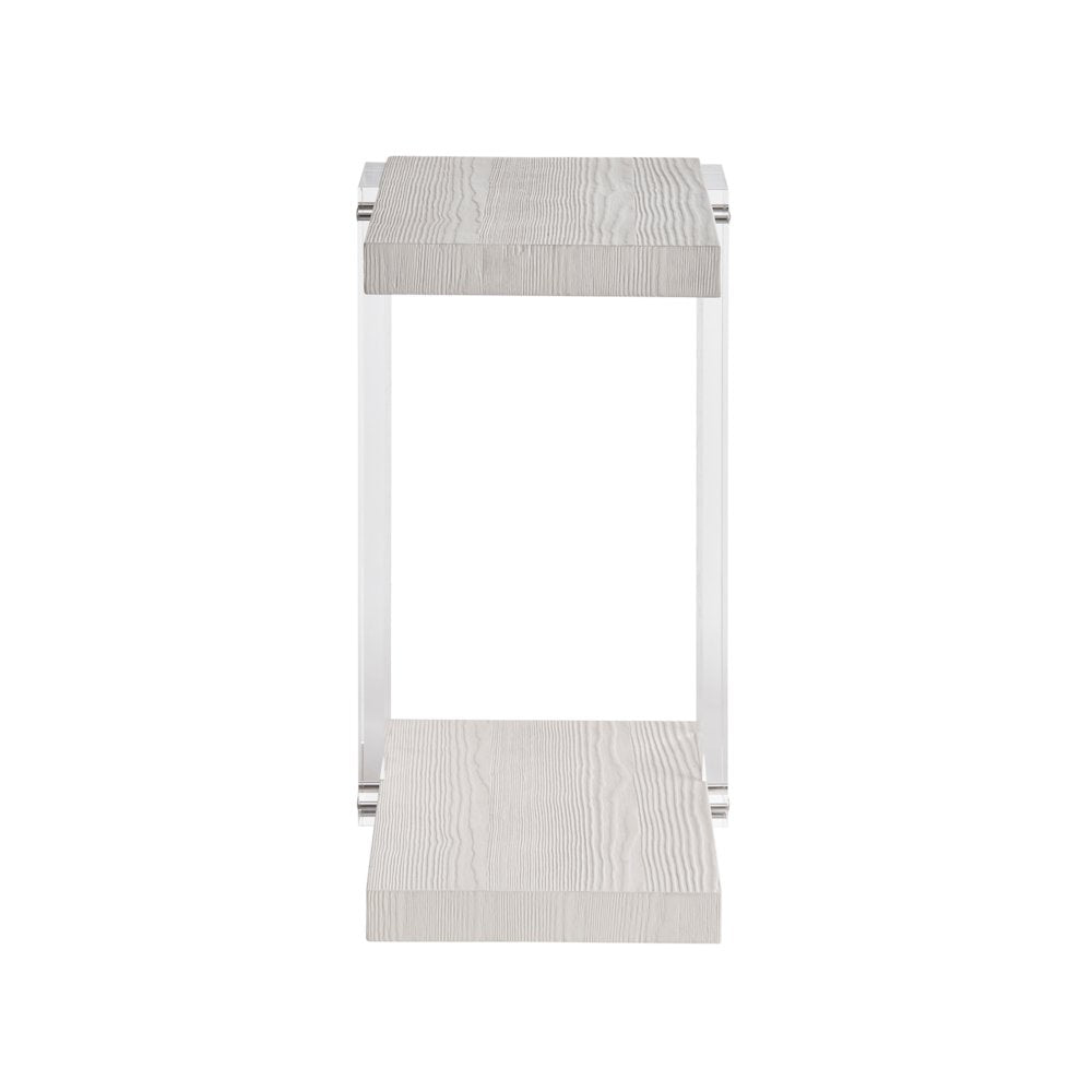 St Kitts Accent Table In White Sand Color