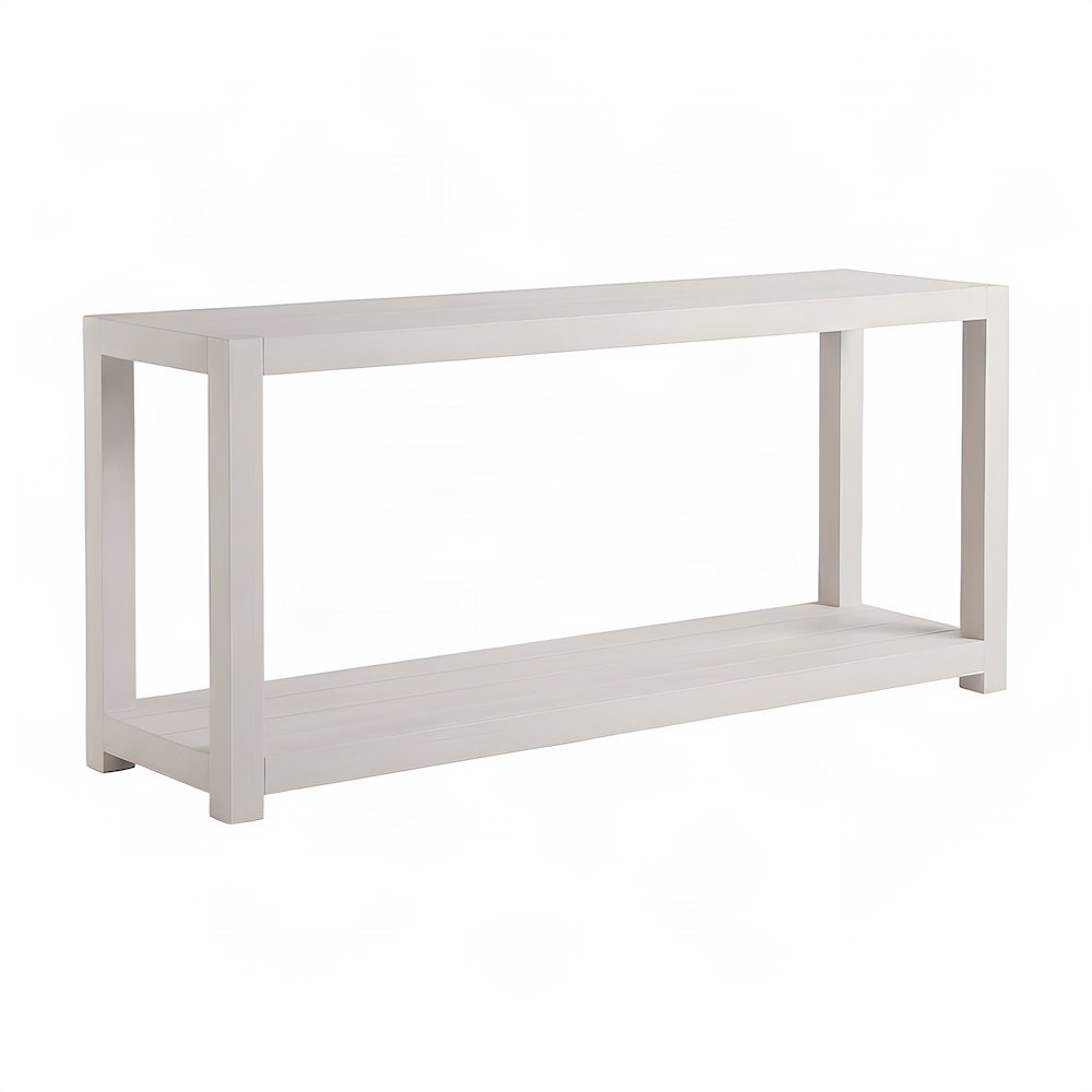 Console Table for Entryway, Sofa or Hallway with Open Shelf, White Sand