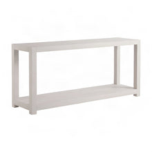Console Table for Entryway, Sofa or Hallway with Open Shelf, White Sand
