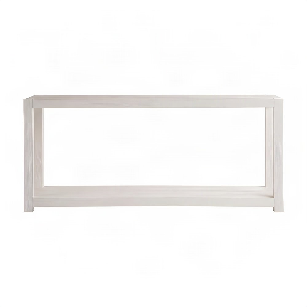 Console Table for Entryway, Sofa or Hallway with Open Shelf, White Sand