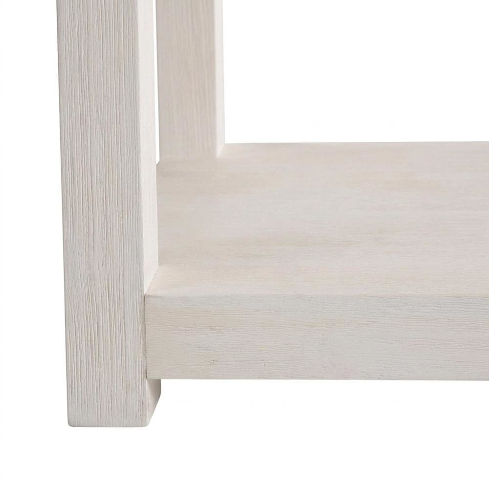 Console Table for Entryway, Sofa or Hallway with Open Shelf, White Sand