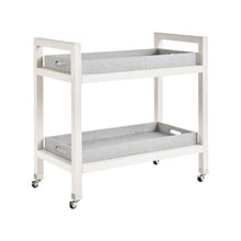 Jupiter Bar Cart In White Sand/Blue Seagrass Color