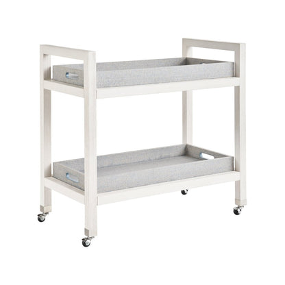 Jupiter Bar Cart In White Sand/Blue Seagrass Color