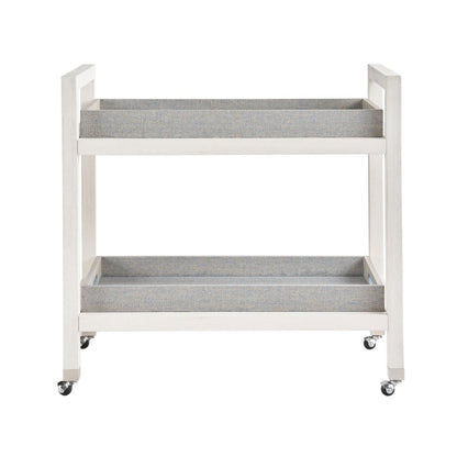 Jupiter Bar Cart In White Sand/Blue Seagrass Color