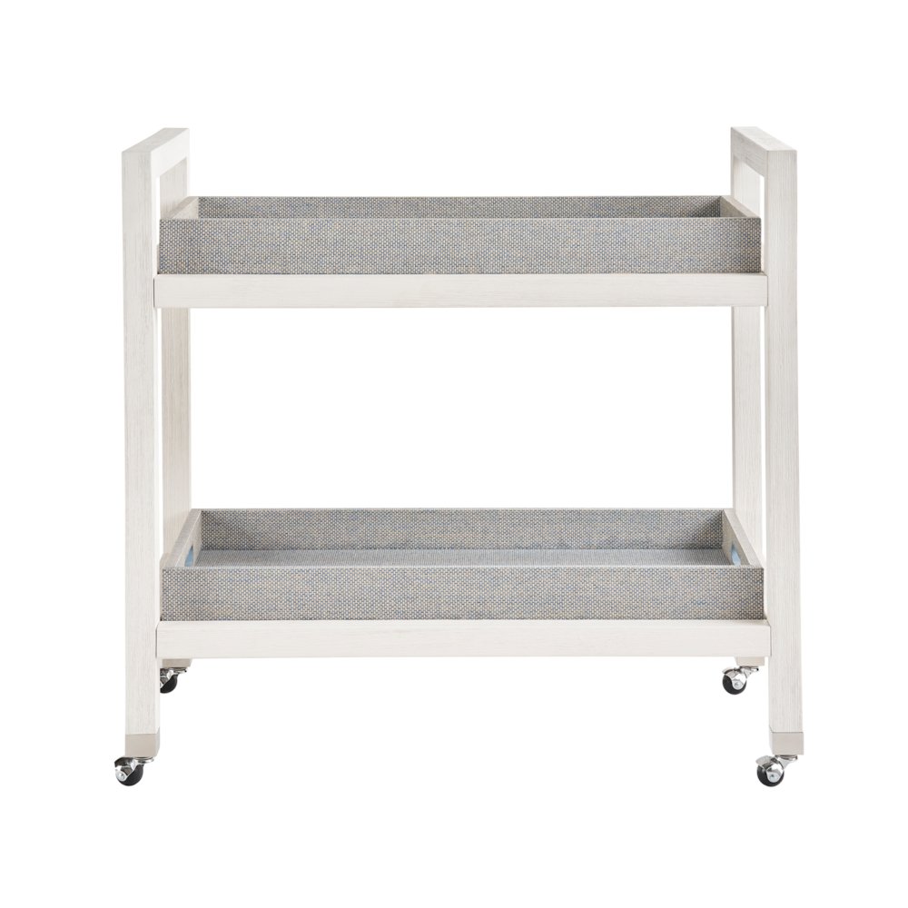 Jupiter Bar Cart In White Sand/Blue Seagrass Color