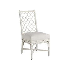 Marco Side Chair Pair In White Rattan Color