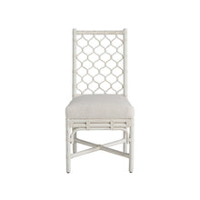 Marco Side Chair Pair In White Rattan Color