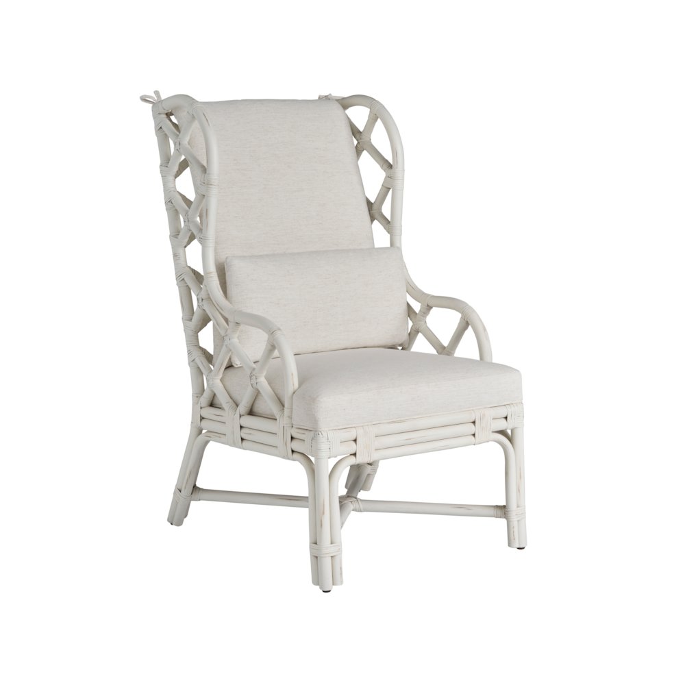 Santa Rosa Arm Chair In White Rattan Color