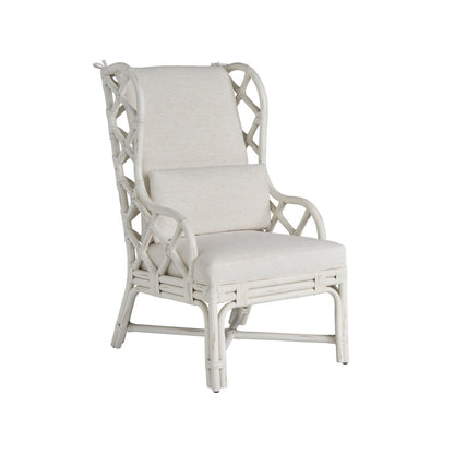 Santa Rosa Arm Chair In White Rattan Color