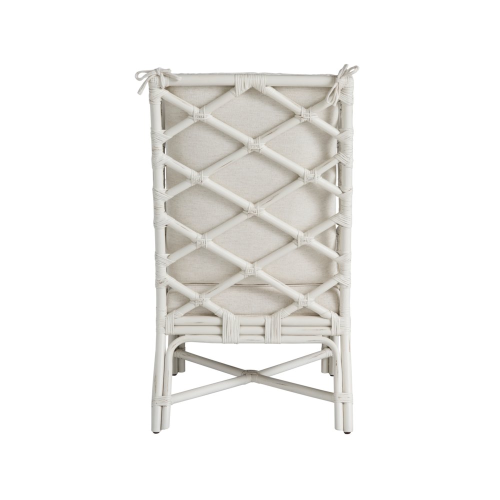Santa Rosa Arm Chair In White Rattan Color