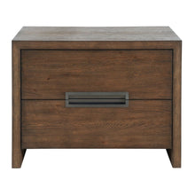 Atlas Drawer Nightstand In Medium Brown Oak Color