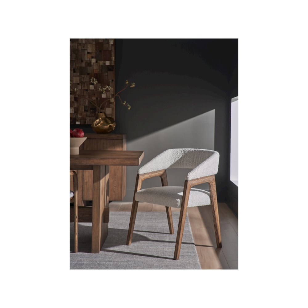 Barrel Back Dining Chair In Aged Satin Pewter Finish Color