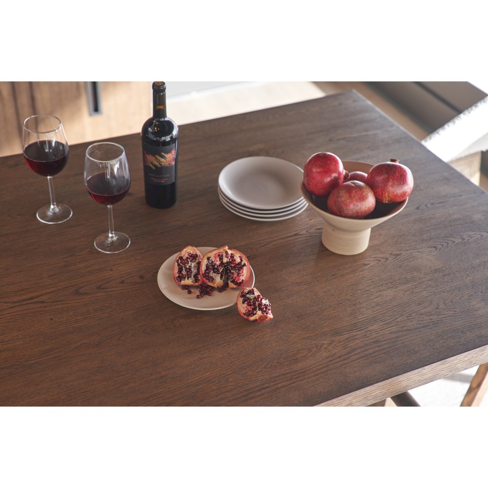 Eden Dining Table In Medium Brown Oak Color