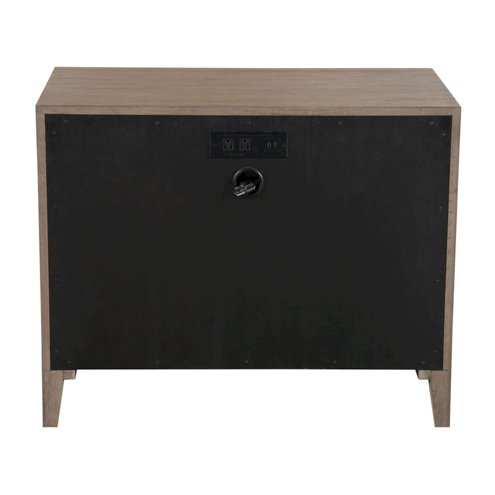 Cove Drawer Nightstand In Gray Oak Color