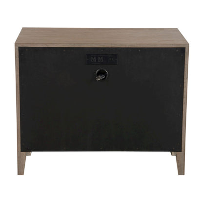 Cove Drawer Nightstand In Gray Oak Color
