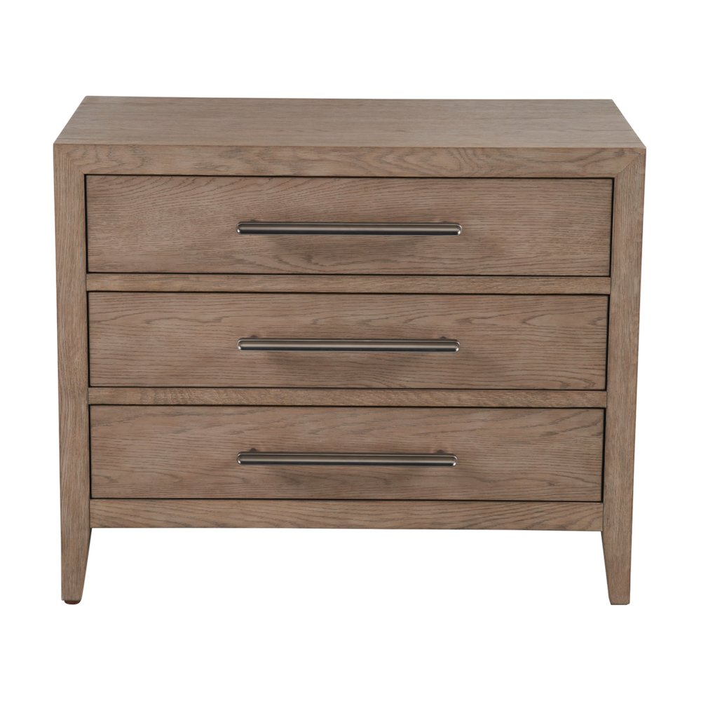 Cove Drawer Nightstand In Gray Oak Color