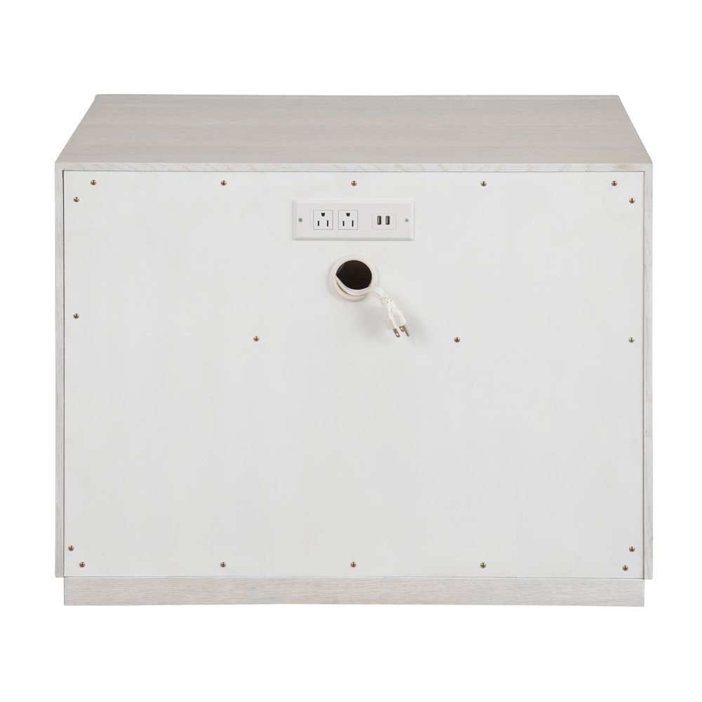 Astrid Drawer Nightstand In White Oak Color