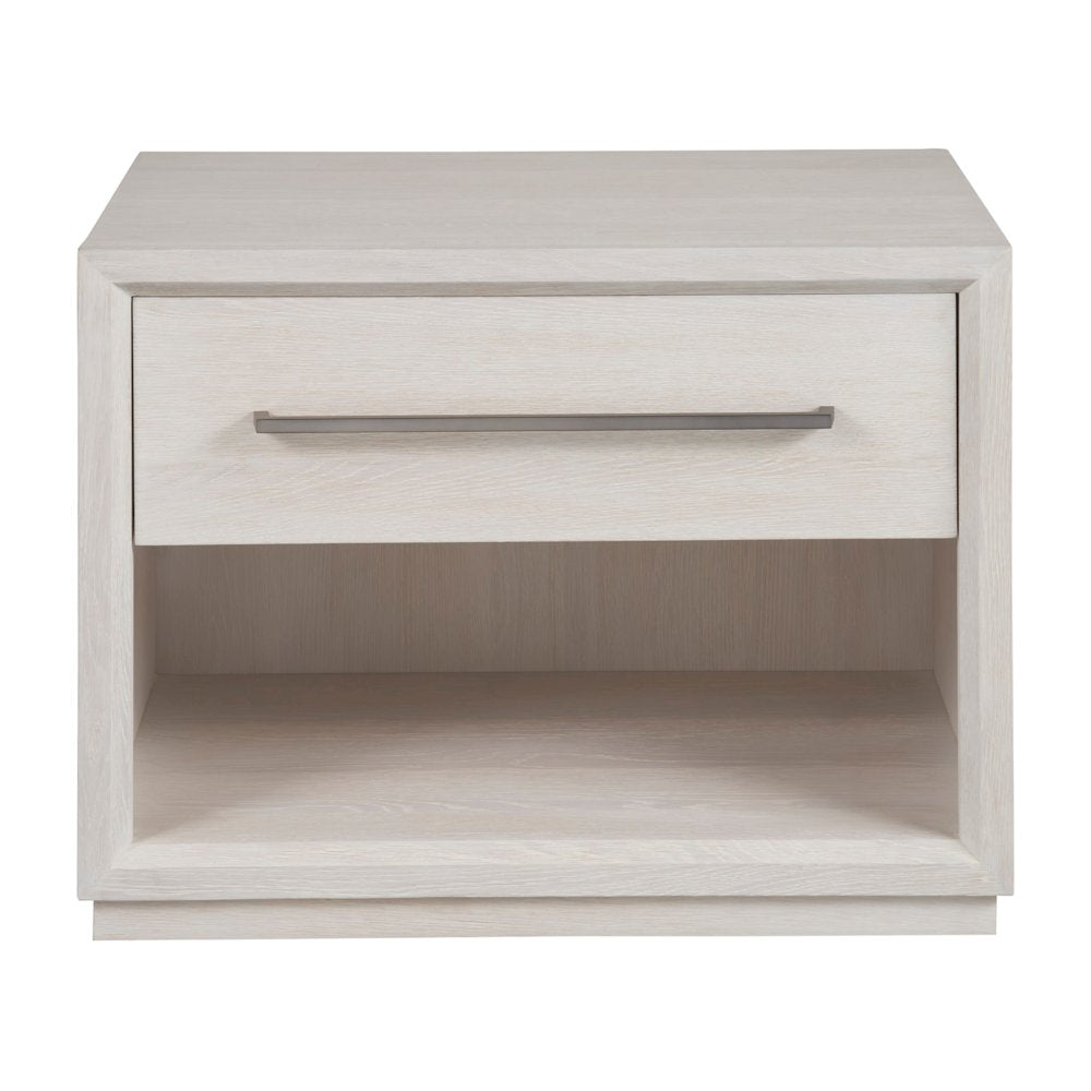 Astrid Drawer Nightstand In White Oak Color