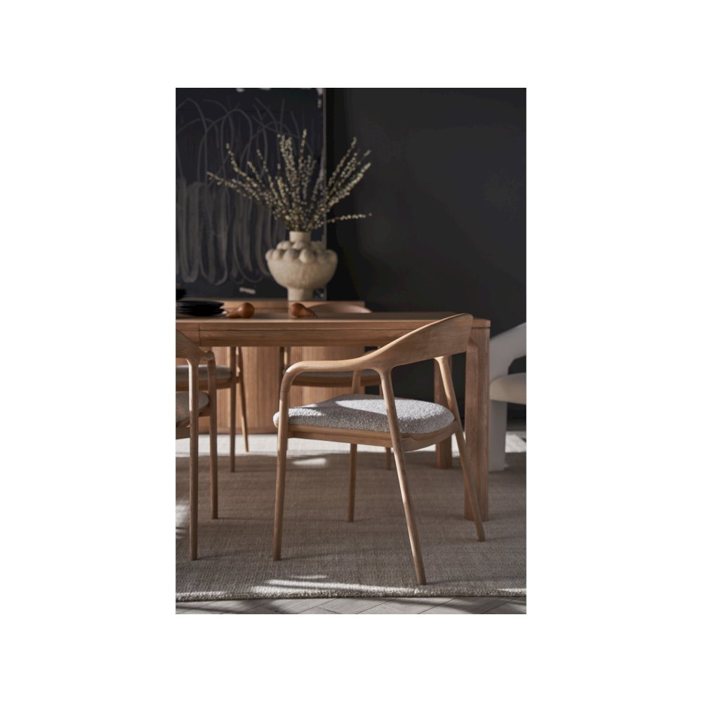 Echo Dining Arm Chair In Natural Oak  Color