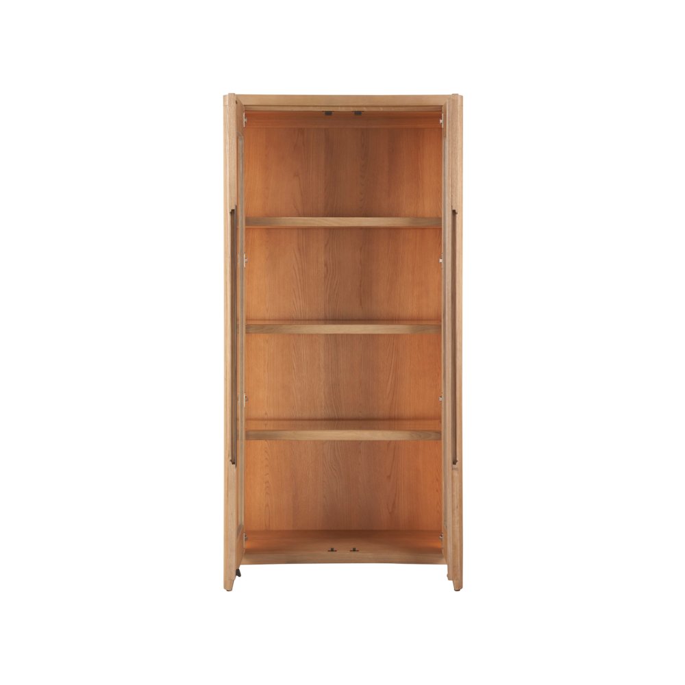 Zella Display Cabinet In Natural Oak  Color