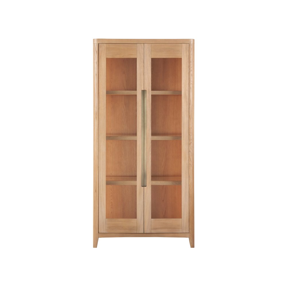 Zella Display Cabinet In Natural Oak  Color
