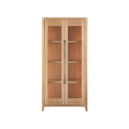 Zella Display Cabinet In Natural Oak  Color