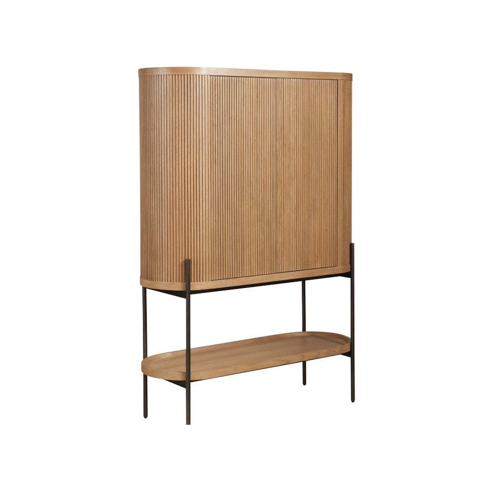Linnea Bar Cabinet In Natural Oak  Color