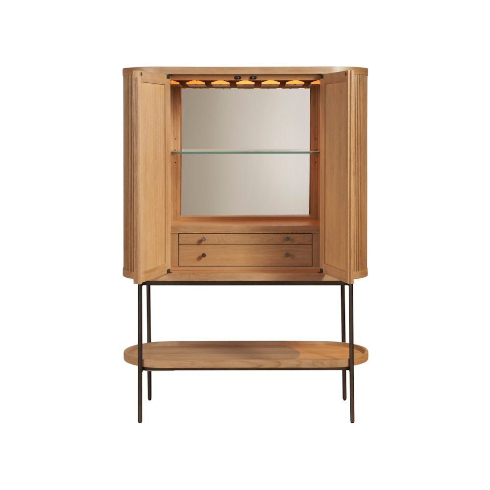 Linnea Bar Cabinet In Natural Oak  Color