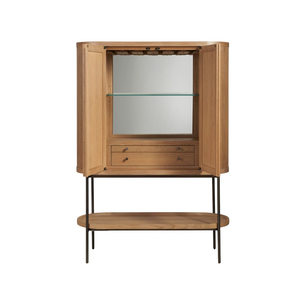 Linnea Bar Cabinet In Natural Oak  Color