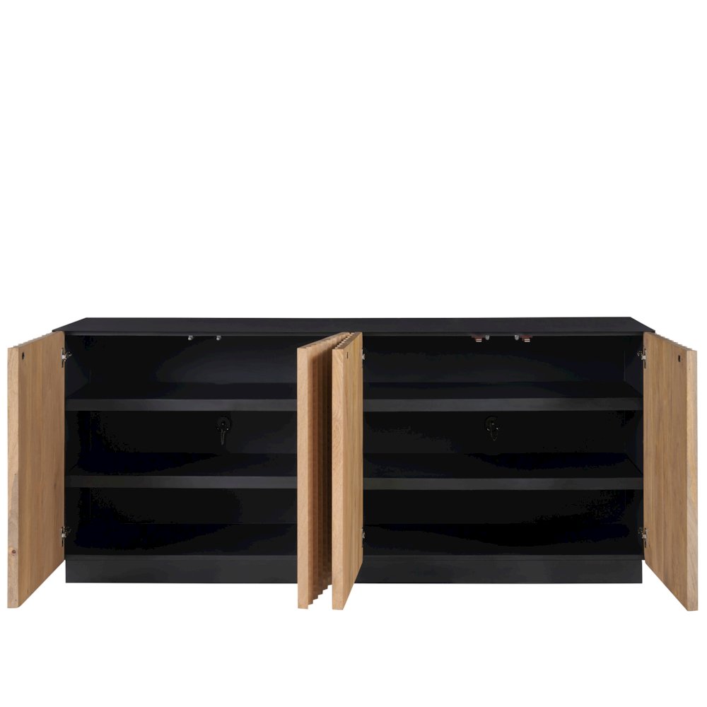 Noir Credenza In Rubbed Iron Color