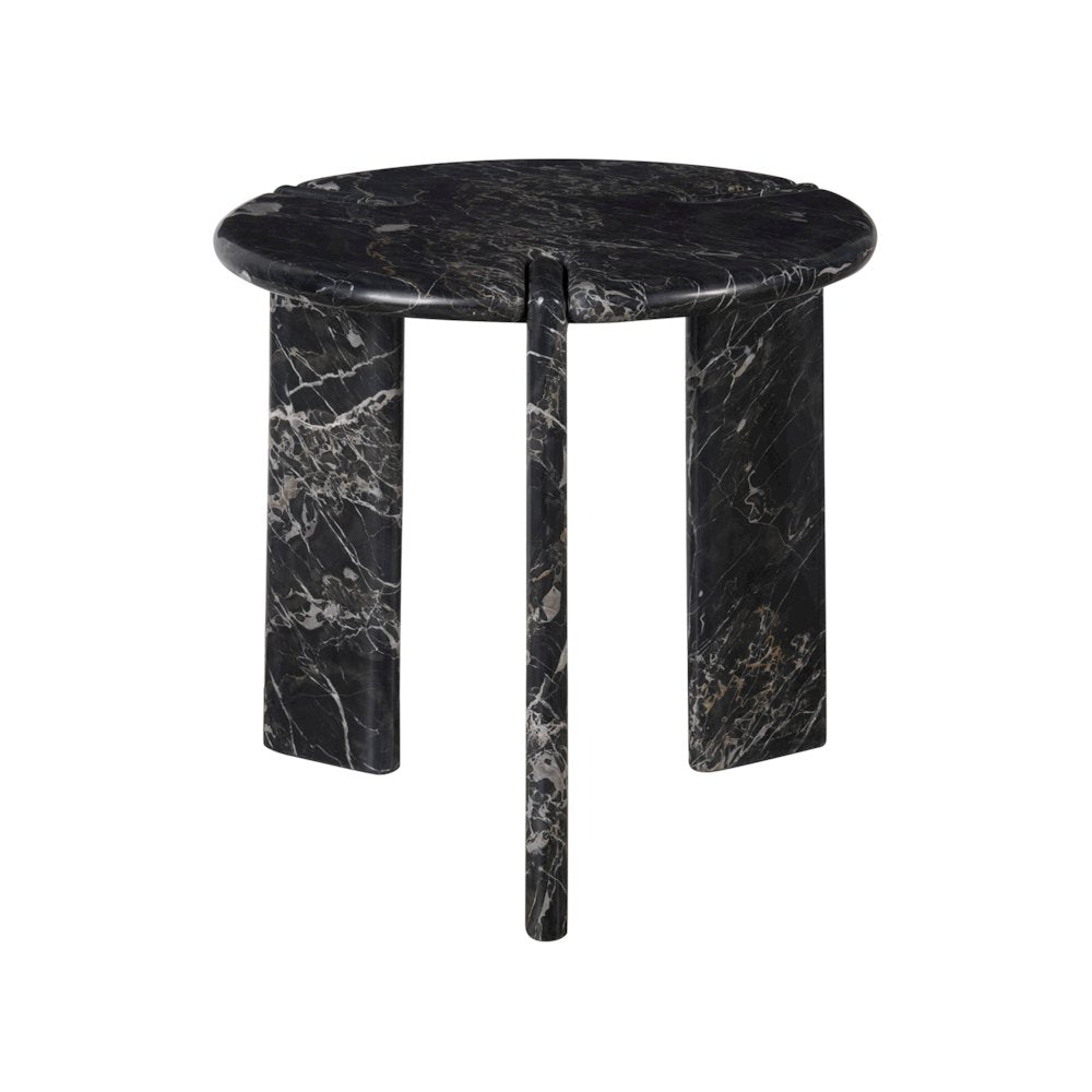 Magnus End Table In Golden Portoro Marble Color