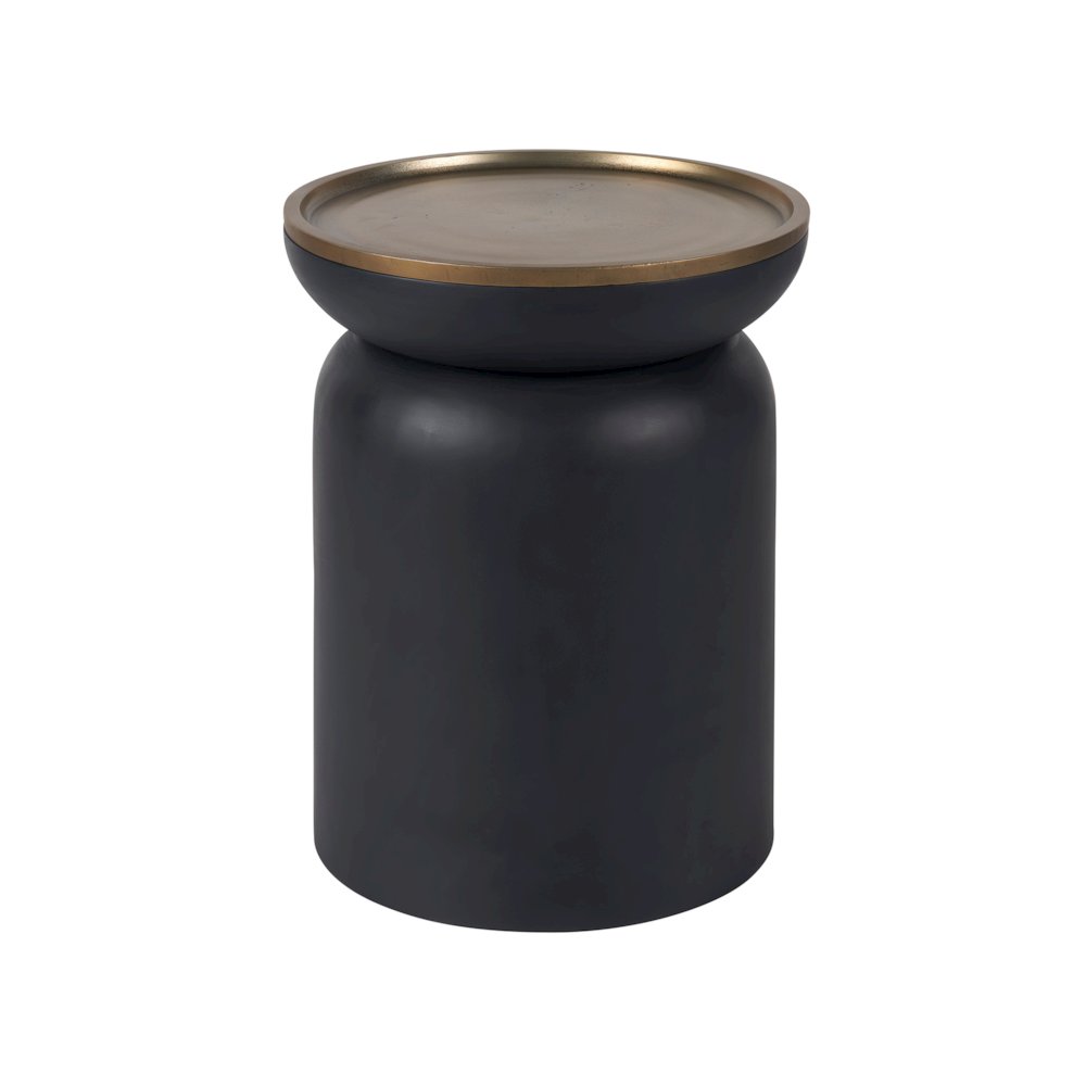 Marilyn End Table In White Satin Bronze Color