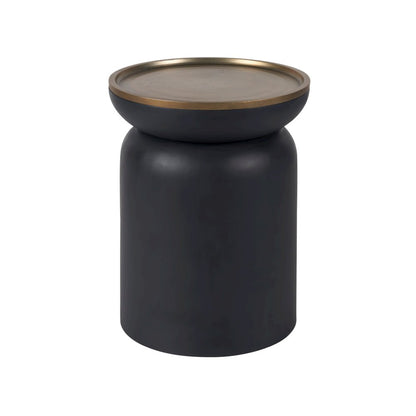 Marilyn End Table In White Satin Bronze Color
