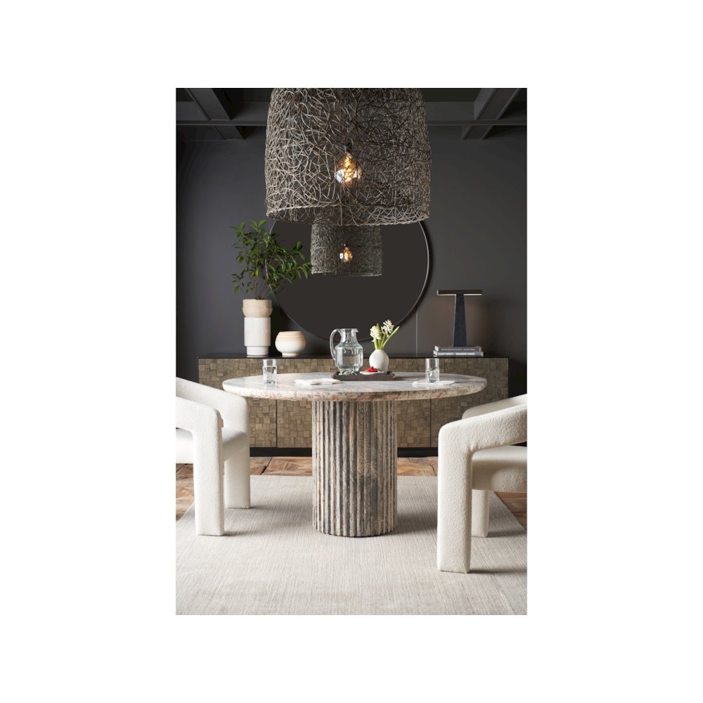 Vesper Chair In Aged Satin Pewter Color