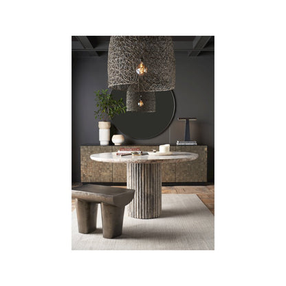 Meadow Dining Table In White Travertine Color