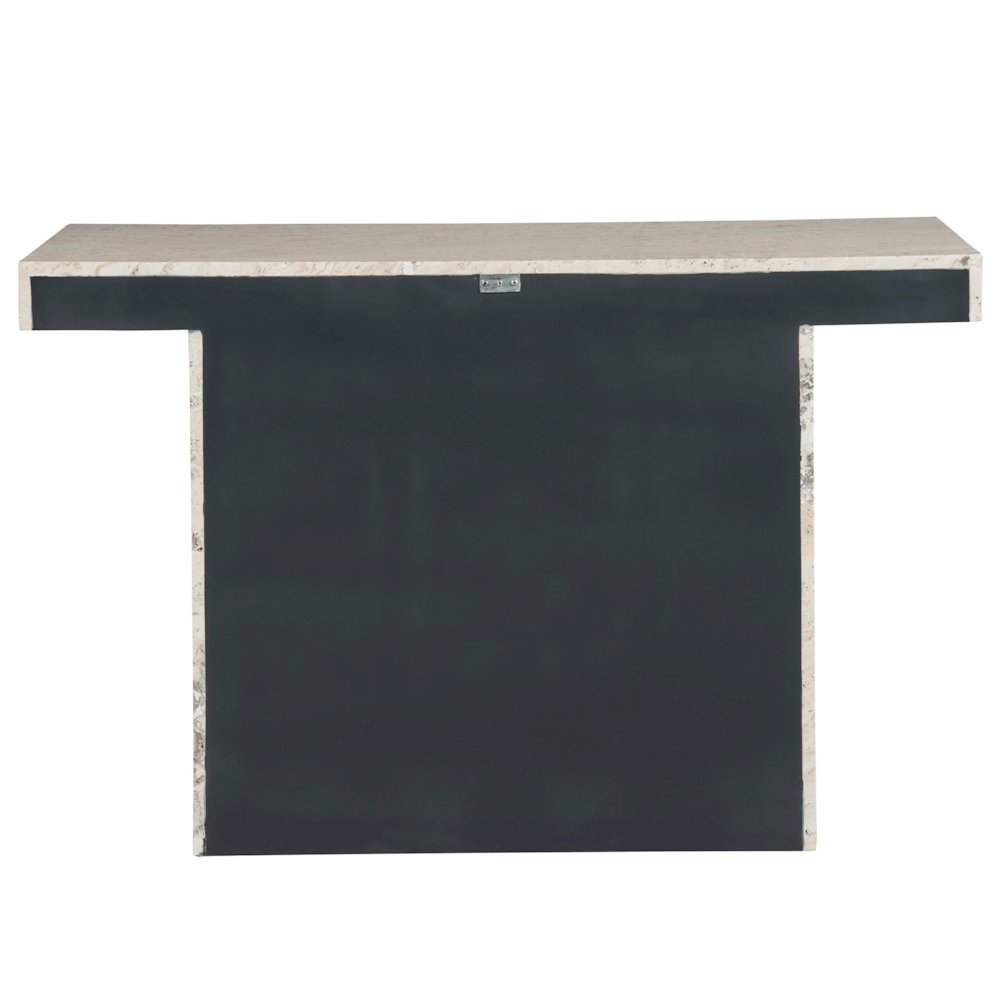 Daxton Console Table In White Travertine Color