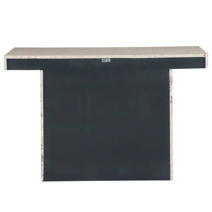 Daxton Console Table In White Travertine Color