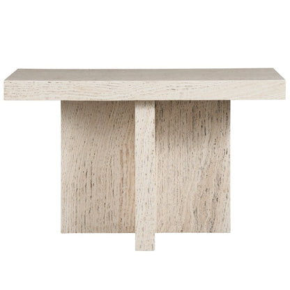 Daxton Console Table In White Travertine Color