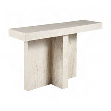 Travertine Sofa Table with Honed Finish and Adjustable Levelers