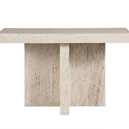 Travertine Sofa Table with Honed Finish and Adjustable Levelers
