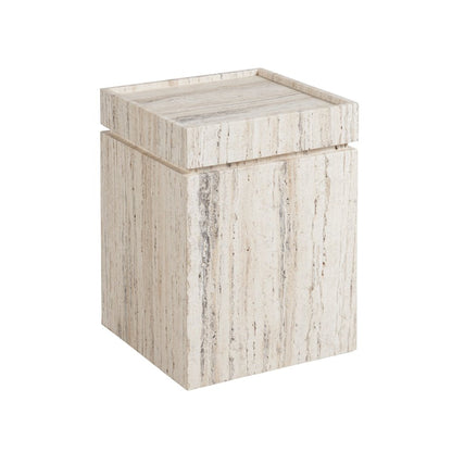 Daxton Accent Table In White Travertine Color