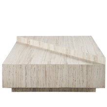 Daxton Cocktail Table In White Travertine Color