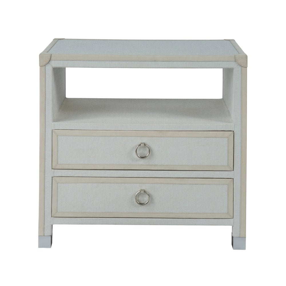 Riven Nightstand In Polished Nickel Color