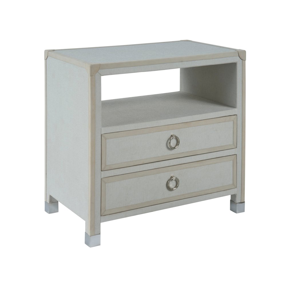 Riven Nightstand In Polished Nickel Color