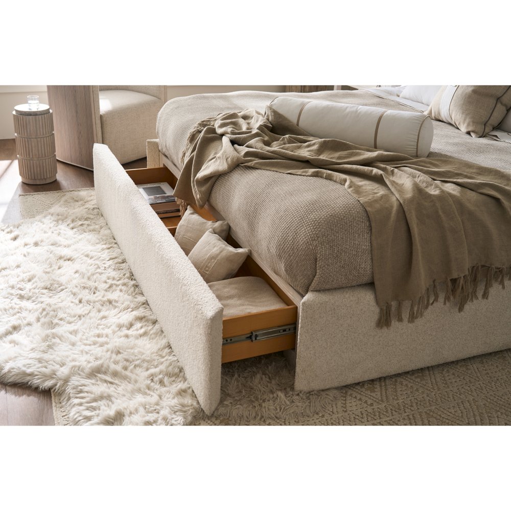 Owen Storage Bed Queen in White Oak Color