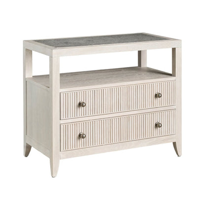 Carmen Two Drawer Nightstand in White Oak Color