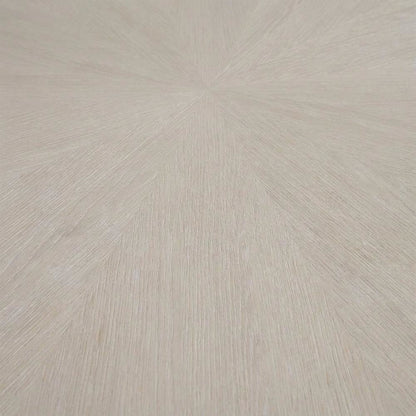 Solid Oak and Poplar Round Dining Table with Adjustable Levelers