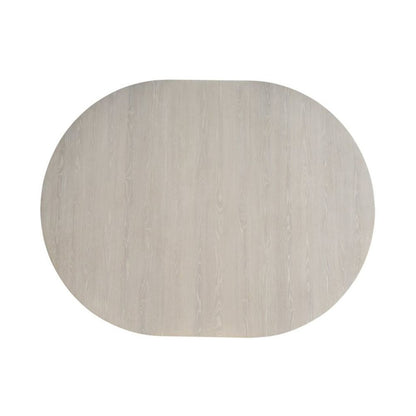 White Oak Round Extendable Dining Table with 18" Leaf and Premium Solid Oak